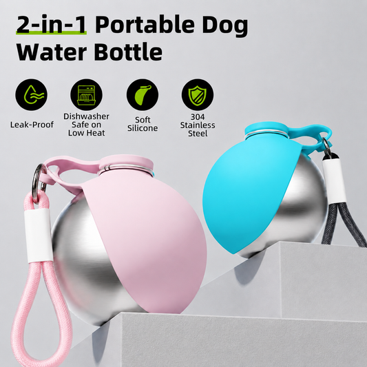 2-in-1 Portable Pet Water Bottle