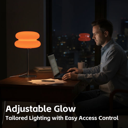 Macaron Glass Table Lamp – Modern Ambient LED Light