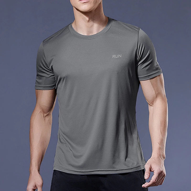 Men’s Quick-Dry Athletic Gym Tee – Running & Fitness Training Shirt