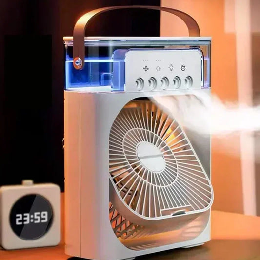 Portable Mini Air Cooler Fan – Humidifier & 3-Speed Cooling System